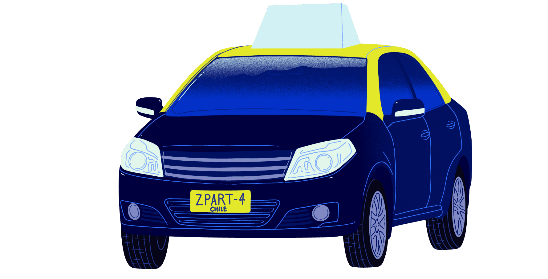 Ilustración de taxi colectivo y minibús para tipos de servicio SOAP