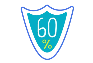 ilustracion de un sticker de descuento del 60%